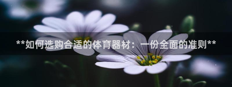极悦平台：**如何选购合适的体育器材：一份全面的准则